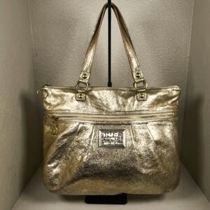 PRE-LOVED COACH POPPY GOLD GLAM BAG NO.  B1269 2036 1E